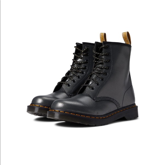 Dr Martens VEGAN 1460 METALLIC EMBOSS LACE UP BOOTS - NO BOX - Picture 2 of 11